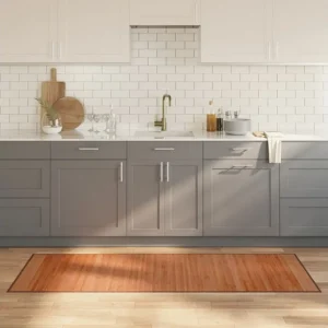 Tapete retangular 70x200 cm bambu castanho Clicnbuy