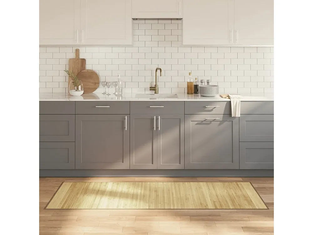 Tapete retangular 70x200 cm bambu cor natural clara Clicnbuy