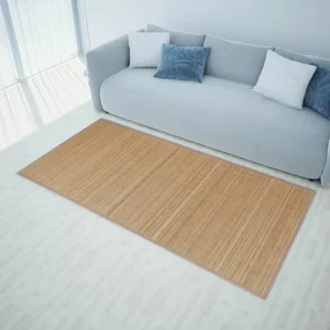 Tapete retangular bambu 120 x 180 cm castanho Clicnbuy