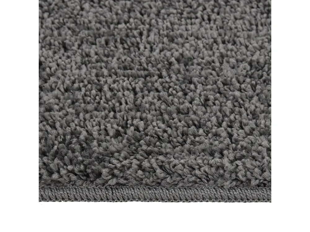 Tapete shaggy 120x170 cm antiderrapante cinzento-escuro Clicnbuy