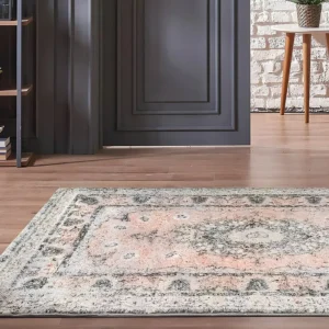 Tapete estilo oriental SURATE dimensões 120 x 170 cm - Cor bege OZAIA