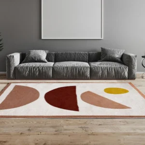 Tapete felpudo com design de padrões abstratos - 160 x 230 cm - Multicolorido - MYNIO OZAIA