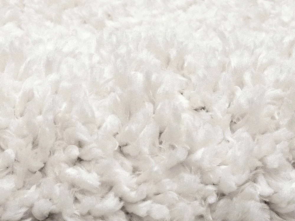 Tapete shaggy berbere 200x290 cm branco e dourado - PRYSMI OZAIA