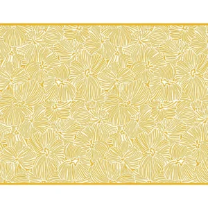 Tapete de vinil com padrão de flores 120x180 cm laranja e branco CAPUCINA OZAIA
