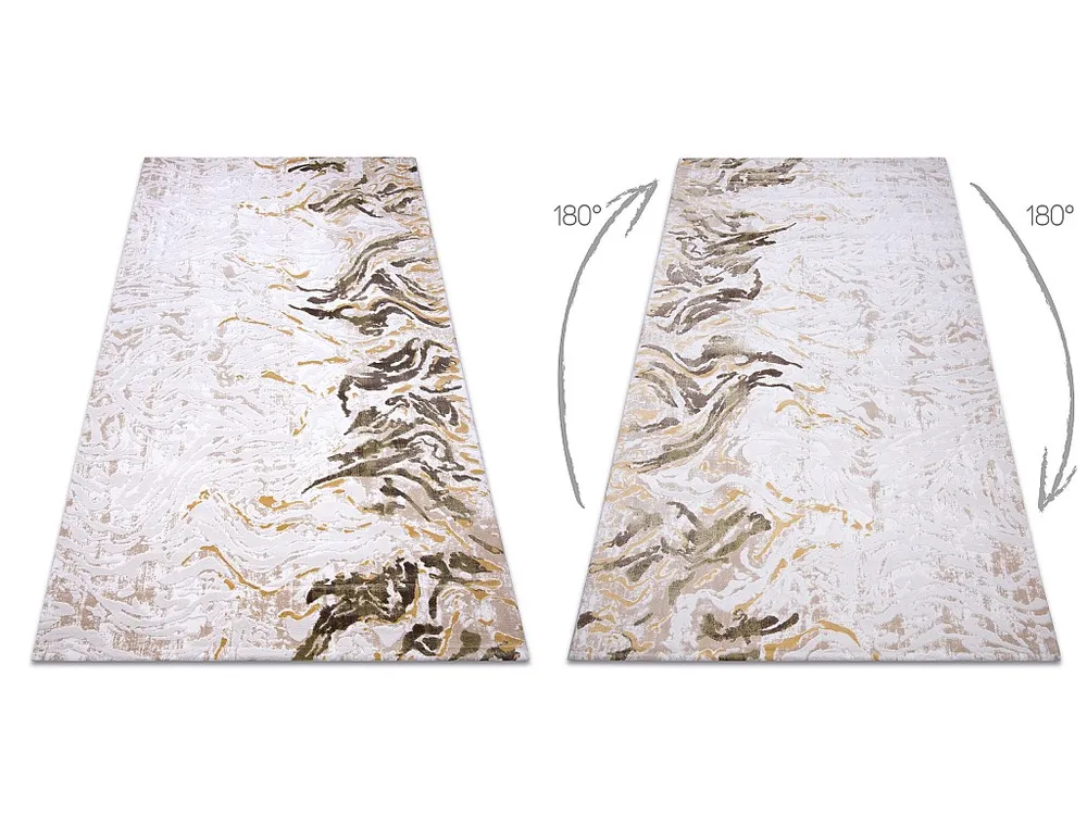 Tapete ACRÍLICA DIZAYN 123 bege / amarelo 160x230 cm RugsX