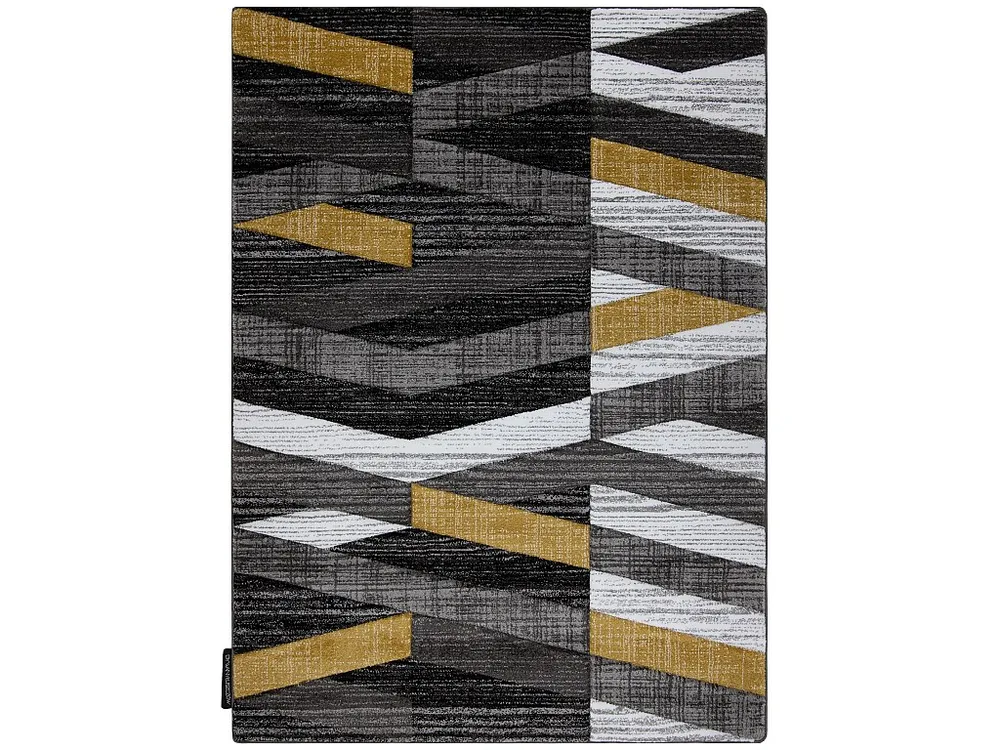 Tapete ALTER Bax listras ouro 120x170 cm RugsX