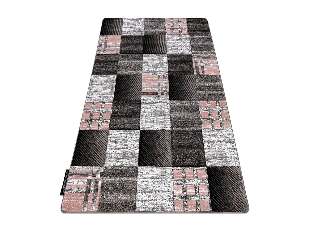 Tapete ALTER Siena quadrados treliç cinzento 160x220 cm RugsX