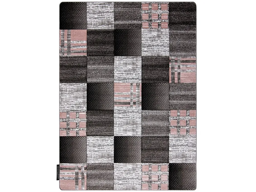 Tapete ALTER Siena quadrados treliç cinzento 160x220 cm RugsX