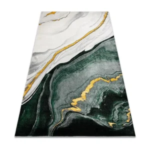 Tapete EMERALD exclusivo 1017 glamour, à moda mármore garrafa verde 160x220 cm RugsX