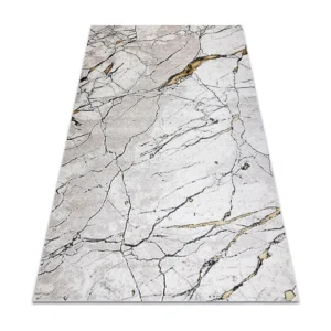 Tapete GLOSS moderno 529A 53 Mármore, pedra à moda, glamour marfim / 200x290 cm RugsX