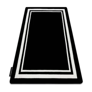 Tapete HAMPTON Border quadro preto 160x220 cm RugsX