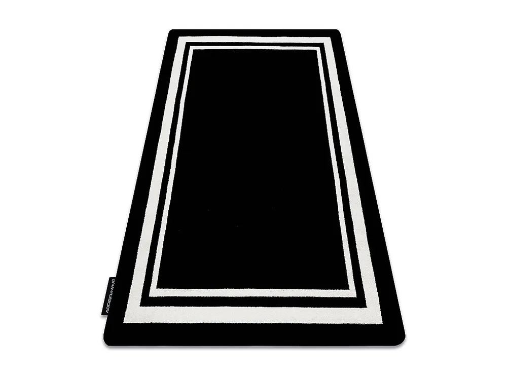 Tapete HAMPTON Border quadro preto 160x220 cm RugsX
