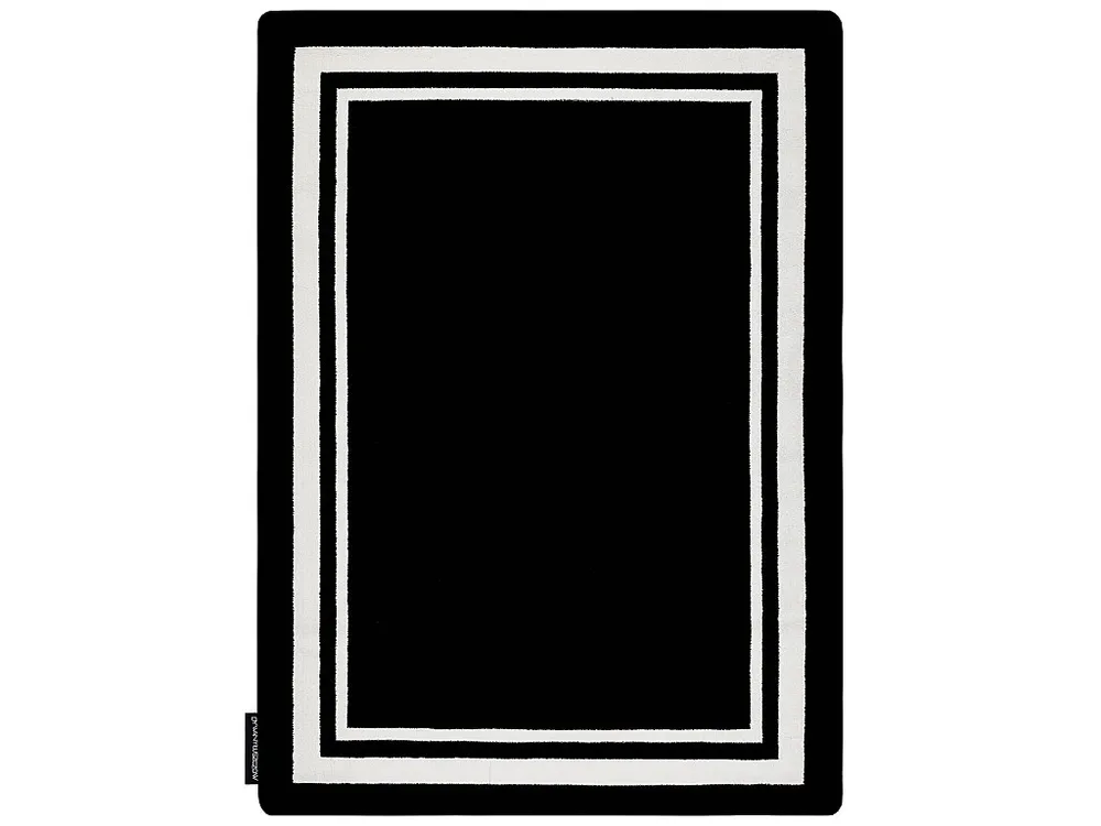 Tapete HAMPTON Border quadro preto 160x220 cm RugsX