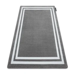 Tapete HAMPTON quadro cinzento 120x170 cm RugsX