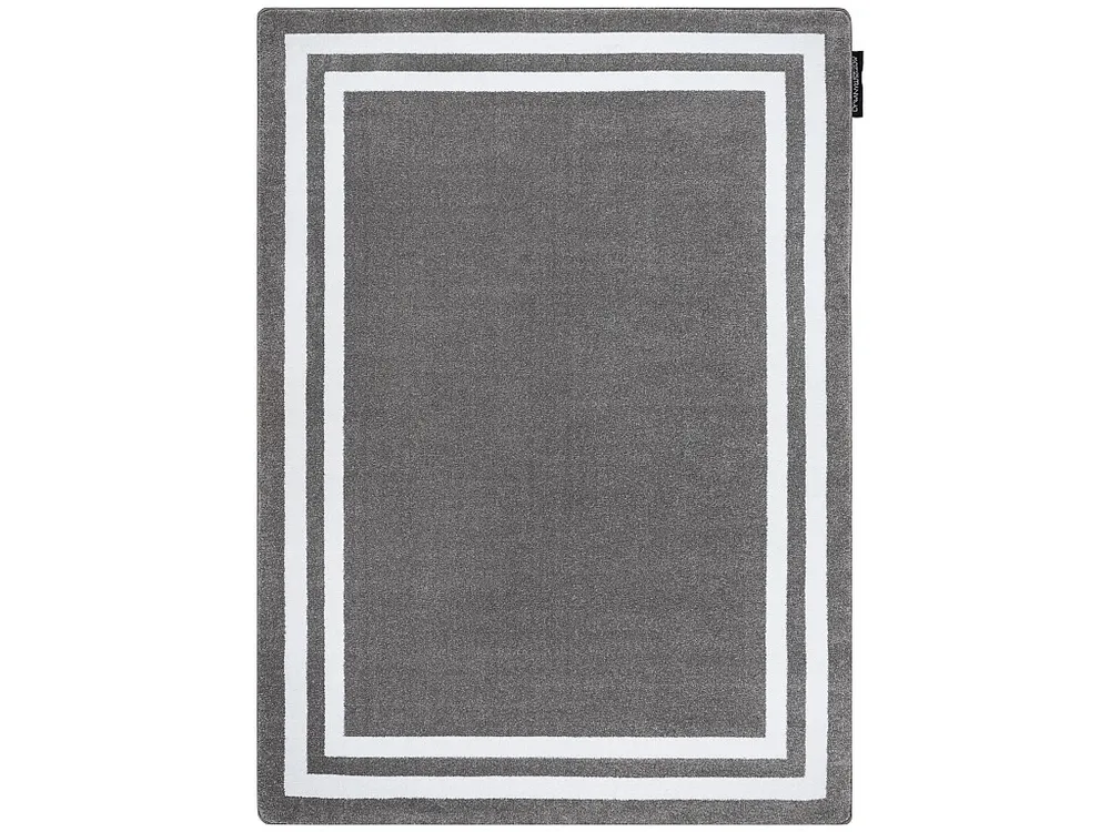 Tapete HAMPTON quadro cinzento 120x170 cm RugsX