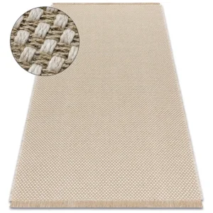 Tapete JUTE 3731 creme / bege - juta, tecido plano, franjas 120x170 cm RugsX