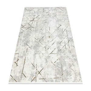 Tapete moderno DUKE 51393 creme / dourado - Geométrico, vintage estru 240x330 cm RugsX