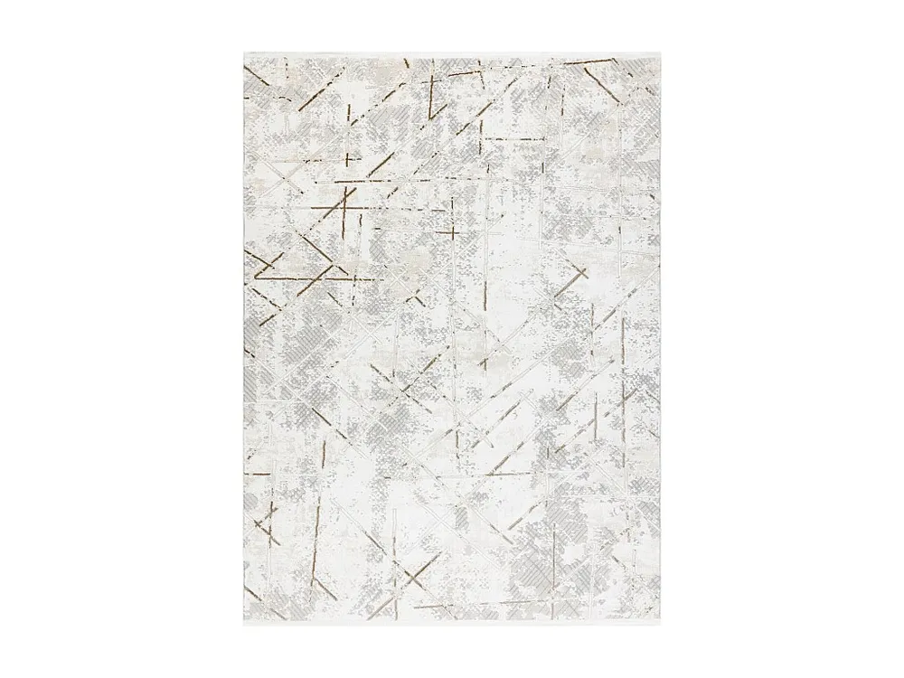Tapete moderno DUKE 51393 creme / dourado - Geométrico, vintage estru 240x330 cm RugsX
