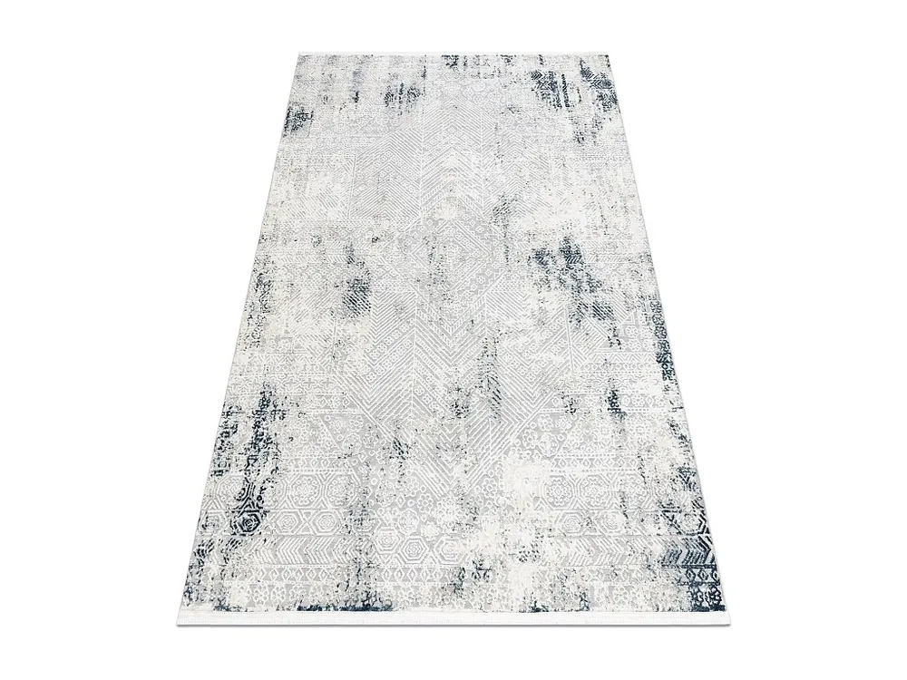 Tapete moderno DUKE 51558 creme / azul - Geométrico vintage, estrutur 240x330 cm RugsX