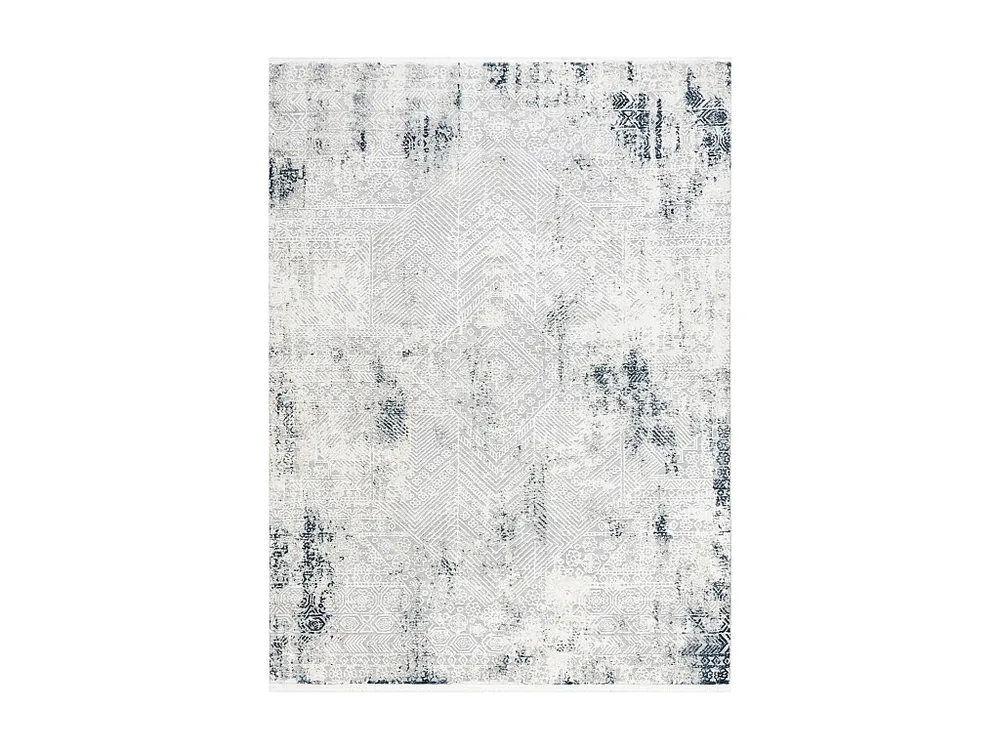 Tapete moderno DUKE 51558 creme / azul - Geométrico vintage, estrutur 240x330 cm RugsX