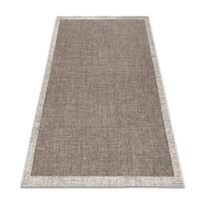 Tapete SIZAL FLOORLUX 20401 Quadro taupe / champanhe 140x200 cm RugsX