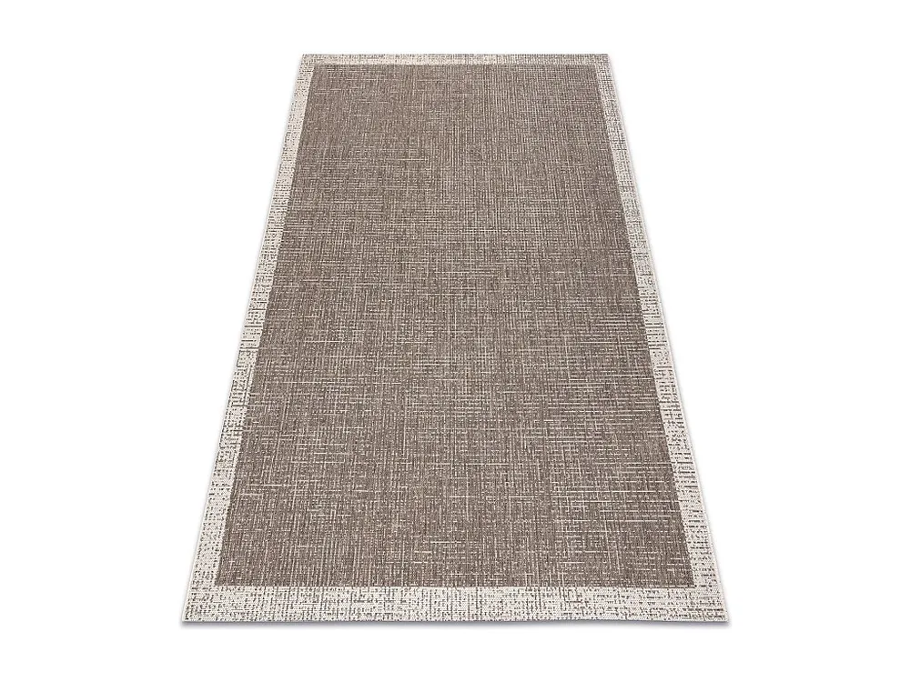 Tapete SIZAL FLOORLUX 20401 Quadro taupe / champanhe 140x200 cm RugsX
