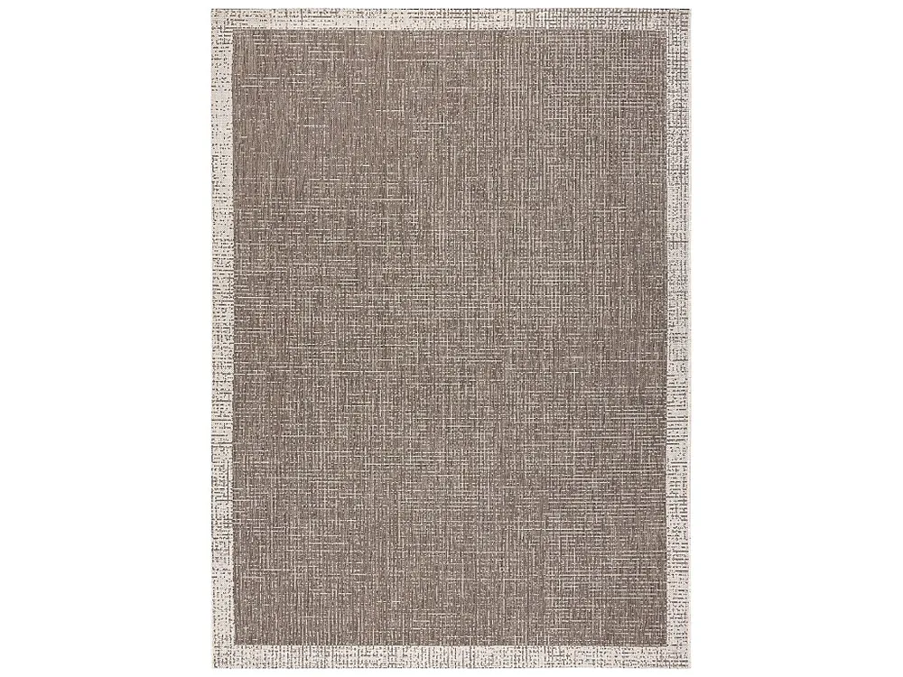Tapete SIZAL FLOORLUX 20401 Quadro taupe / champanhe 140x200 cm RugsX