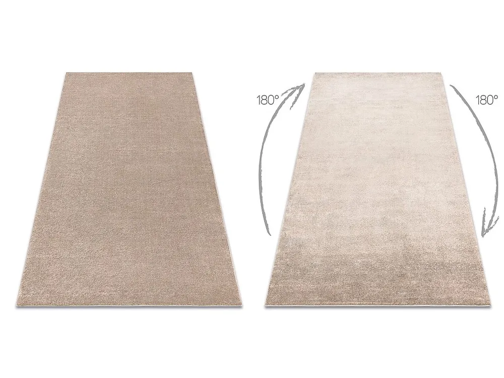 Tapete SOFTY Uma cor bege 280x370 cm RugsX