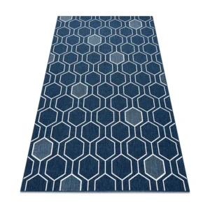 Tapete SPRING 20404994 Sisal hexagonal, boucle - azul 200x290 cm RugsX