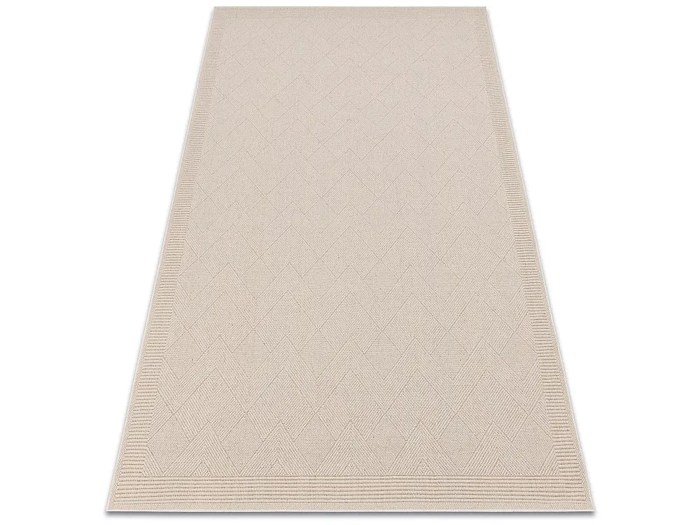 Tapete de lã VILLA 7636/68200 Zigzag SIZAL, tecido plano bege 160x230 cm RugsX
