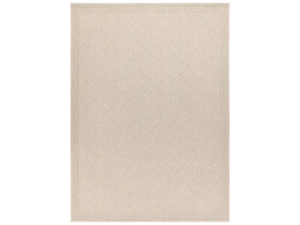 Tapete de lã VILLA 7636/68200 Zigzag SIZAL, tecido plano bege 160x230 cm RugsX