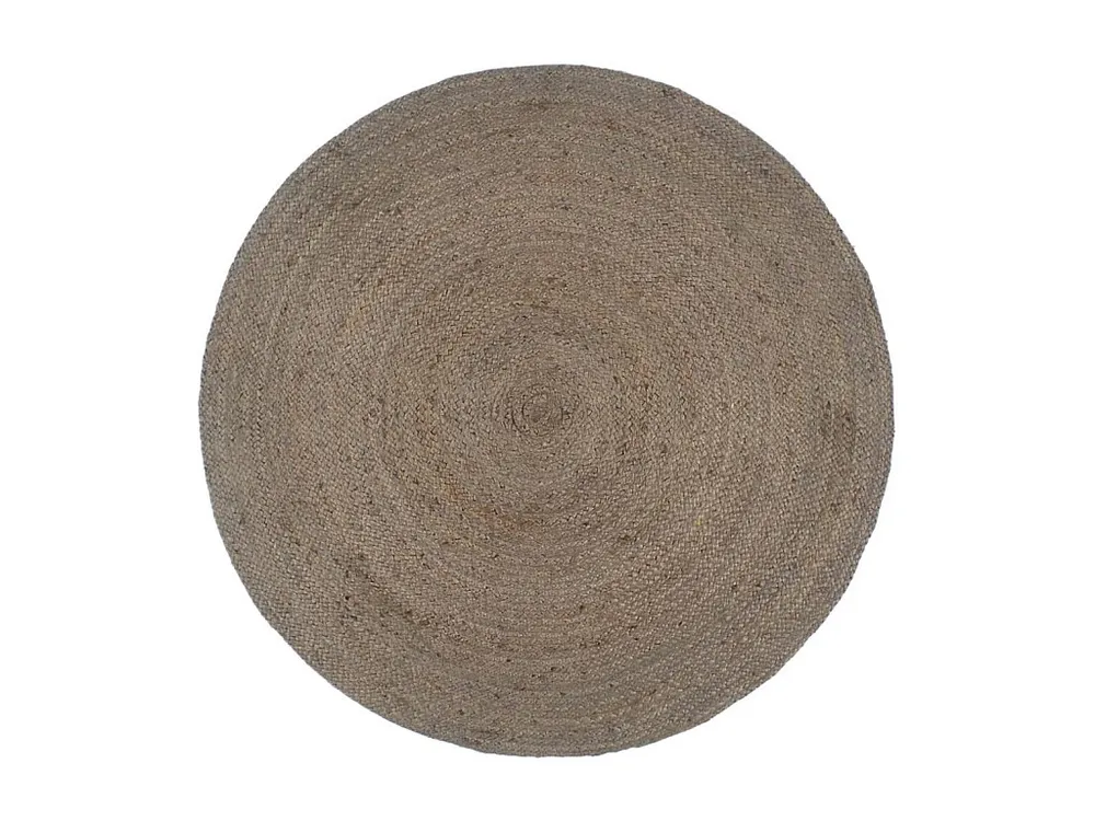 Tapete artesanal em juta redondo 210 cm cinzento Clicnbuy