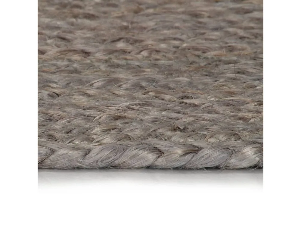 Tapete artesanal em juta redondo 210 cm cinzento Clicnbuy
