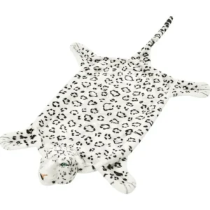 Tapete leopardo de pelúcia, 139 cm, branco Clicnbuy