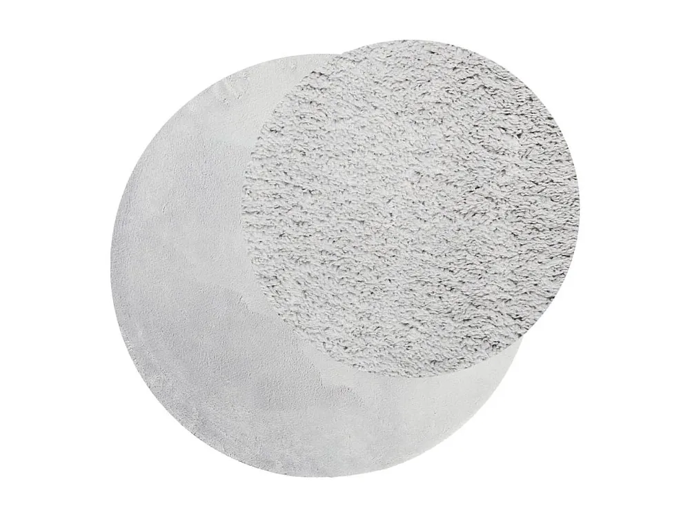 Tapete de pelo curto macio e lavável Ø 100 cm cinzento Clicnbuy