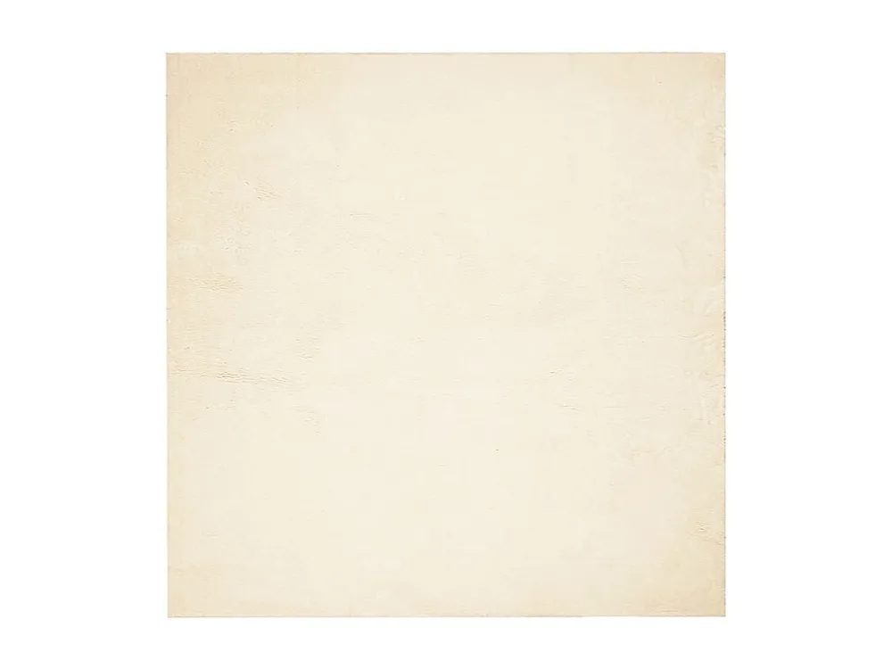 Tapete de pelo curto macio e lavável 120x120 cm cor creme Clicnbuy