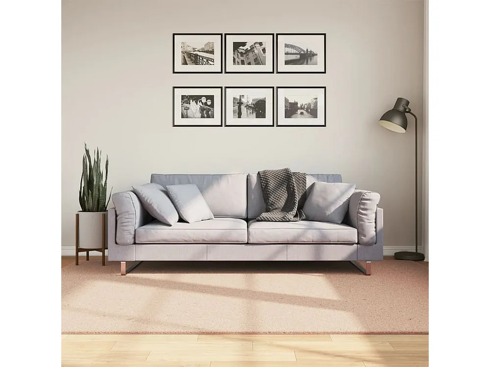 Tapete de pelo curto macio e lavável 160x230 cm rosa-pálido Clicnbuy