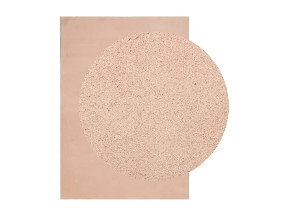 Tapete de pelo curto macio e lavável 160x230 cm rosa-pálido Clicnbuy
