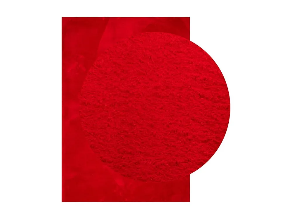 Tapete de pelo curto macio e lavável 160x230 cm vermelho Clicnbuy