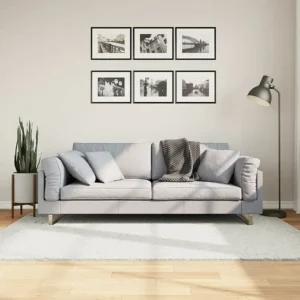 Tapete de pelo curto OVIEDO 140x200 cm creme Clicnbuy