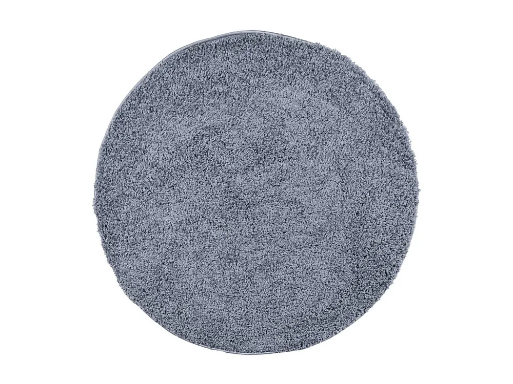Tapete shaggy de pelo alto Ø 100 cm azul Clicnbuy