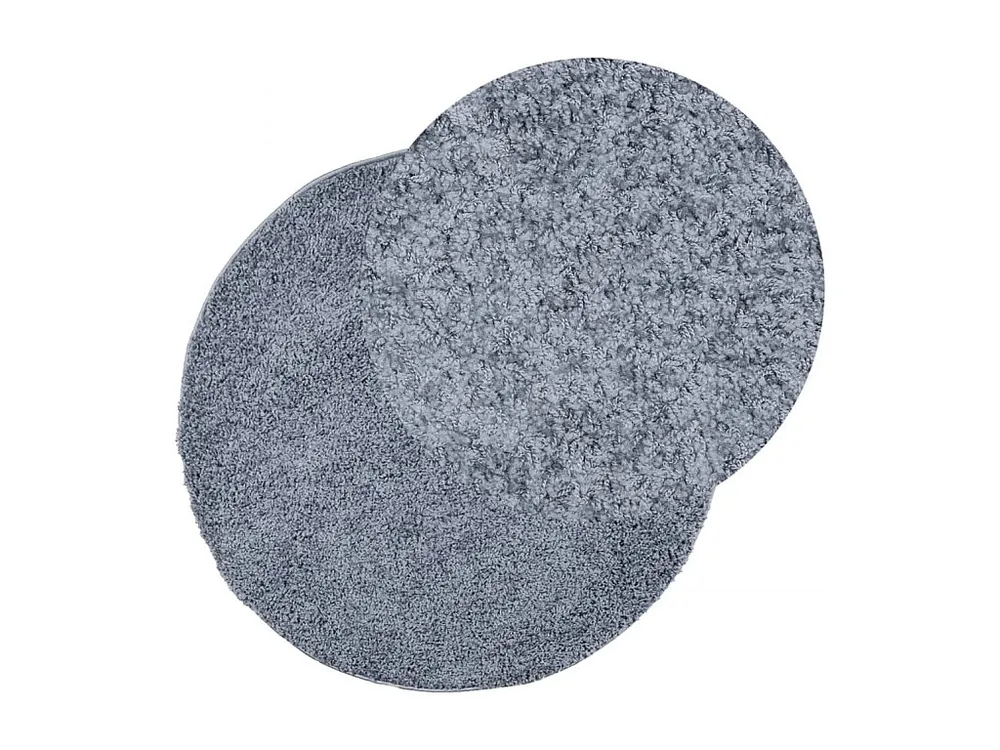 Tapete shaggy de pelo alto Ø 100 cm azul Clicnbuy