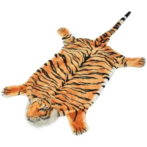 Tapete tigre de pelúcia 144 cm castanho Clicnbuy