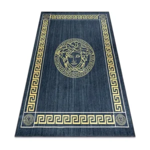 ANDRE 1972 Tapete Quadro medusa grego antiderrapante - azul / ouro 160x220 cm RugsX