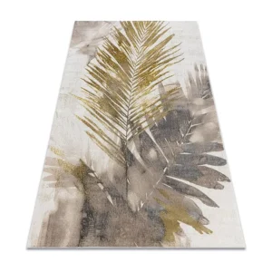 Tapete BLISS Z216AZ137 creme / dourado - Folhas de palmeira, moderno, 140x190 cm RugsX