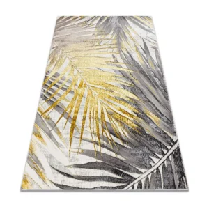 Tapete BLISS Z217AZ276 dourado / cinza - Folhas de palmeira, moderno, 200x290 cm RugsX