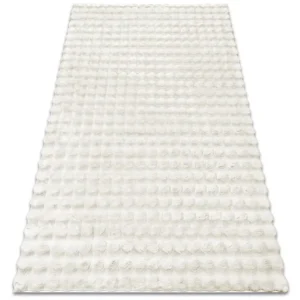 Tapete BUBBLE branco 11 IMITAÇÃO DE PELE DE COELHO 3D estrutural 200x290 cm RugsX