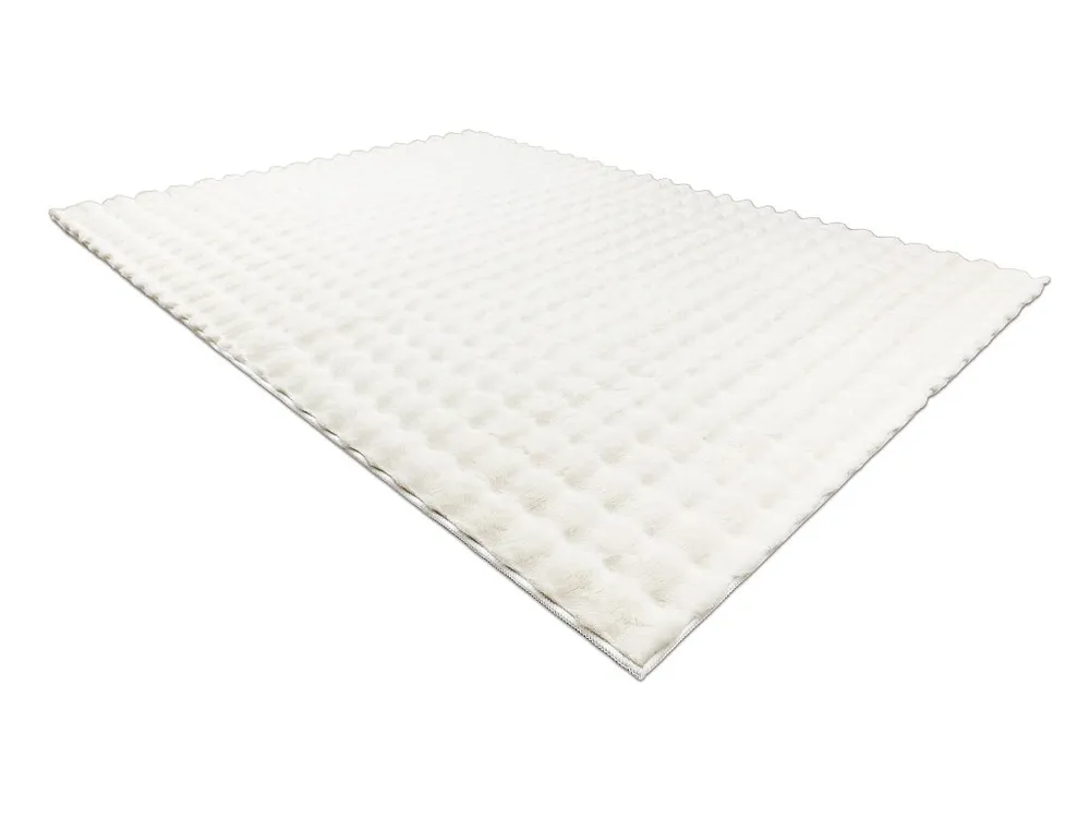 Tapete BUBBLE branco 11 IMITAÇÃO DE PELE DE COELHO 3D estrutural 200x290 cm RugsX