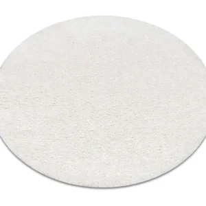 Tapete BUENOS cercle 7001 shaggy liso, cor única branca cercle 200 cm RugsX