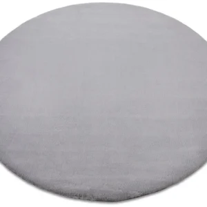 Tapete BUNNY redondo prata IMITAÇÃO DE PELE DE COELHO cercle 140 cm RugsX